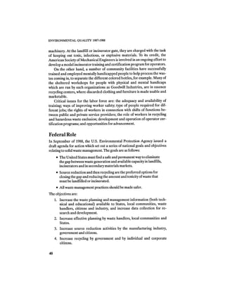 August 1987 1988 The Eighteenth Annual Report Of The Council on Environmental Quality