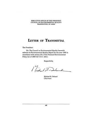 August 1990 The 21st Annual Report Of The Council On Environmental Quality