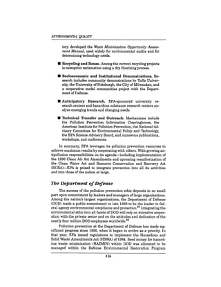 August 1990 The 21st Annual Report Of The Council On Environmental Quality