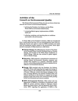 August 1990 The 21st Annual Report Of The Council On Environmental Quality