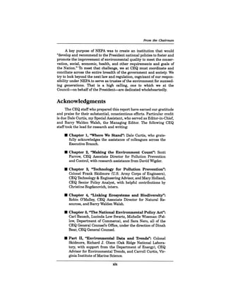 August 1990 The 21st Annual Report Of The Council On Environmental Quality