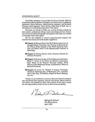 August 1990 The 21st Annual Report Of The Council On Environmental Quality