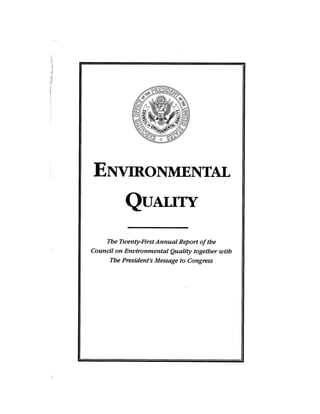 August 1990 The 21st Annual Report Of The Council On Environmental Quality