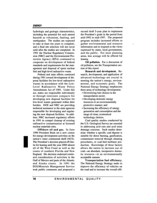 August 1991 The 22nd Annual Report Of The Council On Environmental Quality