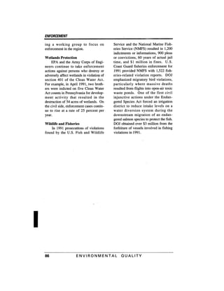 August 1991 The 22nd Annual Report Of The Council On Environmental Quality