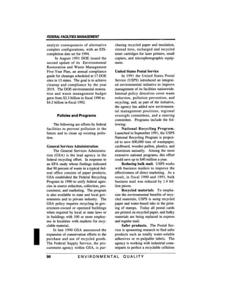 August 1991 The 22nd Annual Report Of The Council On Environmental Quality