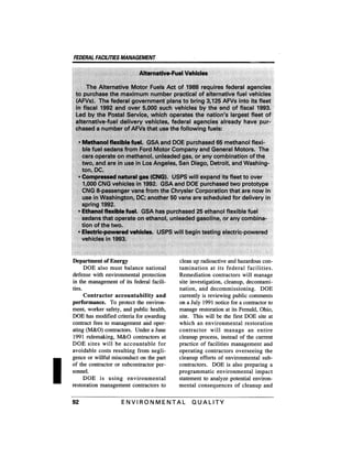 August 1991 The 22nd Annual Report Of The Council On Environmental Quality