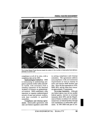 August 1991 The 22nd Annual Report Of The Council On Environmental Quality