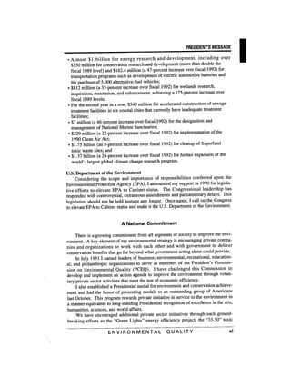 August 1991 The 22nd Annual Report Of The Council On Environmental Quality