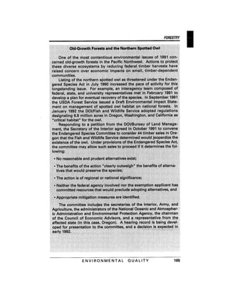 August 1991 The 22nd Annual Report Of The Council On Environmental Quality