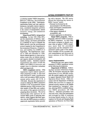 August 1991 The 22nd Annual Report Of The Council On Environmental Quality