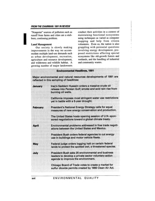 August 1991 The 22nd Annual Report Of The Council On Environmental Quality