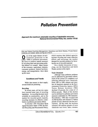 August 1991 The 22nd Annual Report Of The Council On Environmental Quality