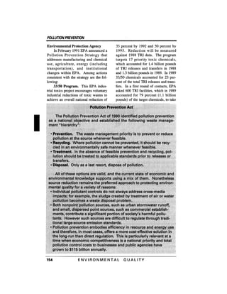 August 1991 The 22nd Annual Report Of The Council On Environmental Quality