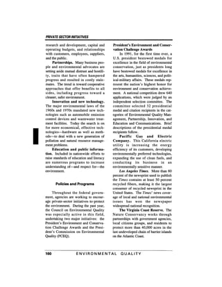 August 1991 The 22nd Annual Report Of The Council On Environmental Quality