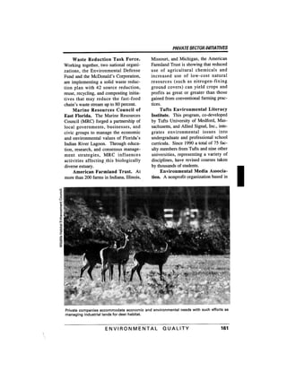 August 1991 The 22nd Annual Report Of The Council On Environmental Quality