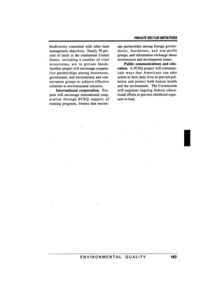 August 1991 The 22nd Annual Report Of The Council On Environmental Quality