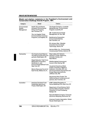 August 1991 The 22nd Annual Report Of The Council On Environmental Quality