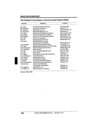 August 1991 The 22nd Annual Report Of The Council On Environmental Quality