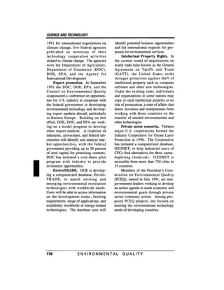 August 1991 The 22nd Annual Report Of The Council On Environmental Quality