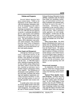 August 1991 The 22nd Annual Report Of The Council On Environmental Quality