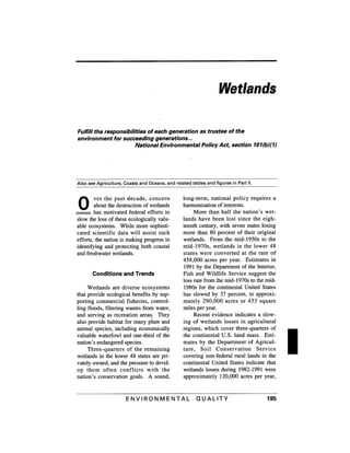 August 1991 The 22nd Annual Report Of The Council On Environmental Quality