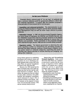 August 1991 The 22nd Annual Report Of The Council On Environmental Quality