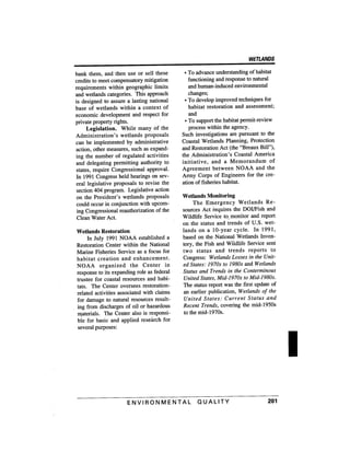 August 1991 The 22nd Annual Report Of The Council On Environmental Quality