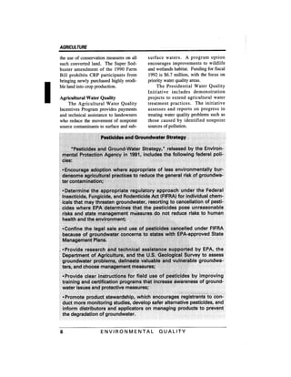 August 1991 The 22nd Annual Report Of The Council On Environmental Quality