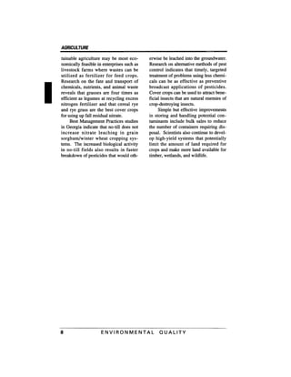 August 1991 The 22nd Annual Report Of The Council On Environmental Quality