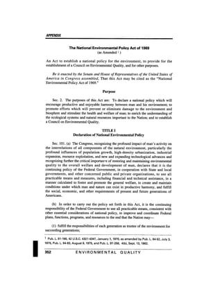 August 1991 The 22nd Annual Report Of The Council On Environmental Quality