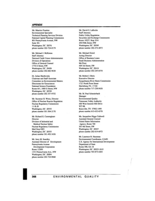 August 1991 The 22nd Annual Report Of The Council On Environmental Quality
