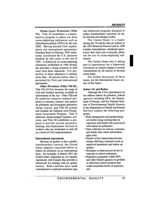 August 1991 The 22nd Annual Report Of The Council On Environmental Quality