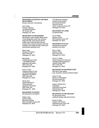 August 1991 The 22nd Annual Report Of The Council On Environmental Quality