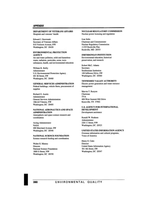 August 1991 The 22nd Annual Report Of The Council On Environmental Quality