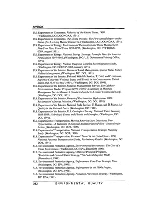 August 1991 The 22nd Annual Report Of The Council On Environmental Quality