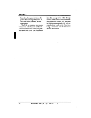 August 1991 The 22nd Annual Report Of The Council On Environmental Quality