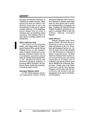 August 1991 The 22nd Annual Report Of The Council On Environmental Quality