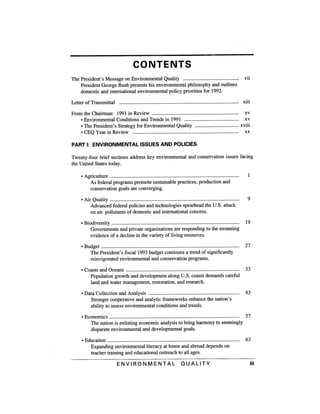 August 1991 The 22nd Annual Report Of The Council On Environmental Quality
