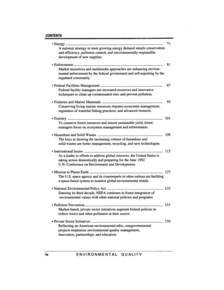 August 1991 The 22nd Annual Report Of The Council On Environmental Quality