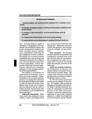 August 1991 The 22nd Annual Report Of The Council On Environmental Quality