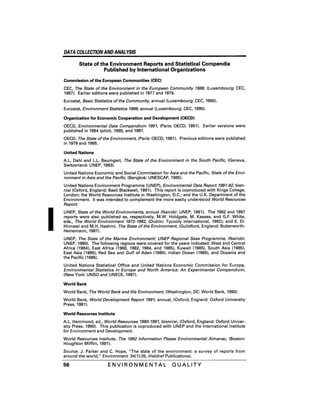 August 1991 The 22nd Annual Report Of The Council On Environmental Quality