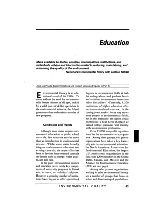 August 1991 The 22nd Annual Report Of The Council On Environmental Quality