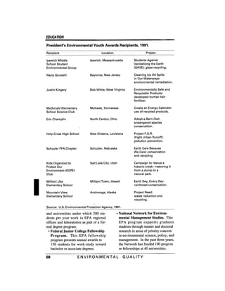 August 1991 The 22nd Annual Report Of The Council On Environmental Quality