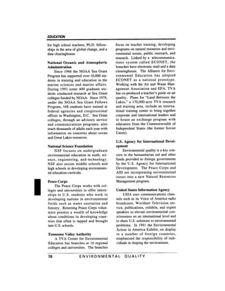 August 1991 The 22nd Annual Report Of The Council On Environmental Quality