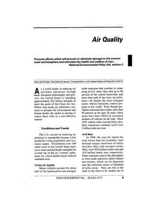 August 1991 The 22nd Annual Report Of The Council On Environmental Quality
