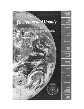 August 1992 The 23rd Annual Report The Council On Environmental Quality