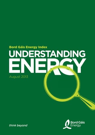 UNDERSTANDING
ENERGYENERGYENERGYENERGY
Bord Gáis Energy Index
August 2013
 