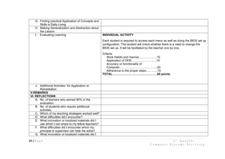 Full lesson plan use in first in the senior high school department | DOCX