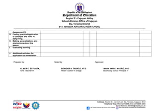 Computer System Servicing Lesson Plan for First Quarter | DOCX
